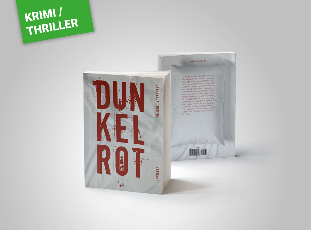 Buchcover Design "Dunkelrot"